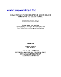 Kajian pustaka dan kerangka teori. Contoh Proposal Kajian Lakaran