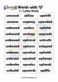 Tired of broken pencils, smudged eraser marks, and scribbles all over your word search puzzles? Download Free Printable 7 Letter Word Starting With U 3