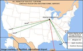 How long does it takes to arrive. Chicago Rockford Intnernational Airport Technology