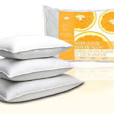 Canadian Down Feather Company White Goose Feather Pillows Set Of 2 Overstock 11421396