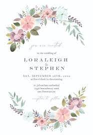 Soft Floral Wedding Invitation Template Greetings Island In 2020 Floral Wedding Invitations Printable Free Printable Wedding Invitation Templates Free Printable Wedding Invitations