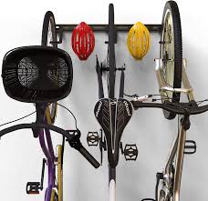 Do you need additional racks for storing bike helmets and other accessories? Amazon Com Koova Wall Mount Bike Storage Rack Garage Hanger For 3 Bicycles Helmets Fits All Bikes Even Large Cruisers Big Tire Mountain Bikes Heavy Duty Powder Coated Steel Made