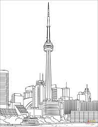 Toronto Cn Tower Coloring Page | Free Printable Coloring Pages