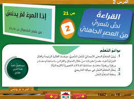 بوربوينت درس اذا المرء لم يدنس مع الاجابات للصف العاشر مادة اللغة العربية ملفاتي