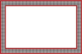 Black And White Gingham Border Black And White Check With Red By Me Mafalda