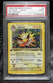 Check spelling or type a new query. Pokemon Card First Edition Jolteon 4 64 Jungle Set Holofoil Psa Graded 9 Mint