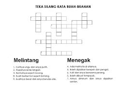 Buah apa yang membuat kita selalu waspada? Teka Silang Kata
