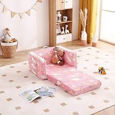 Amazon.com: Tiita Silla para niños, silla cómoda plegable para niños, sofá  de felpa 2 en 1 plegable, sofá de reposabrazos de bebé a tumbona, sofás  convertibles para jugar a la cama para