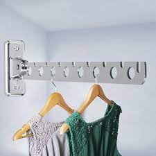 It flips down to hold the hangers as you empty the dryer, then folds up against the wall when it's not in use. 8 Holes Stainless Steel Folding Circle Cloth Drying Rack Wall Mounted Hanger Sale Banggood Com Arrival Notice Arrival Notice