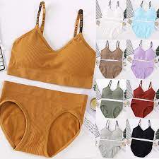 Check spelling or type a new query. Buy Women Bra Panties Set Push Up Sports Bra Set Sexy G String Seamless Active Bra Thong Lingerie Set Fitness Crop Top Underwear Cicig