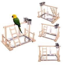 Papagan Playstand Kus Oyun Alani Ahsap Levrek Spor Salonu Standi Oyun Parki Merdiven Oyuncaklar Egzersiz Playgym Conure Muhabbet Kuslari Kus Tunekleri Aliexpress