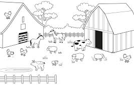 Dibujo Granja Para Colorear