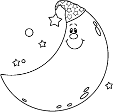 Moon Clipart Coloring Page Lua Para Colorir Paginas Para Colorir Sol Para Colorir
