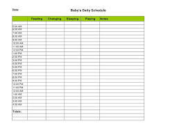 Babys Daily Schedule By Craft