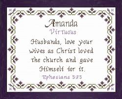Amanda Name Blessings Personalized Cross Stitch Design From Joyful Expressions Personalized Cross Cross Stitch Cross Stitch Designs