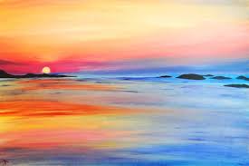 Sunset beach landscape painting with poster color thank you for watching! Sunset Beach Painting Easy Sunset Watercolor Painting Ideas Healthy Care