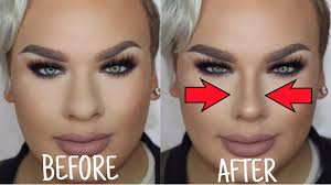 To make your nose look smaller or thinner, contouring is often your best bet. How To Make A Big Nose Look Small Nose Contouring Nose Makeup Nose Contouring Contour Makeup Tutorial