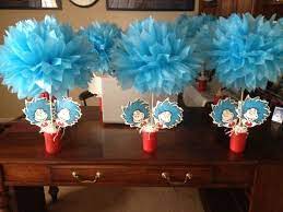 Thing 1 And Thing 2 Party Supplies Thing 1 And Thing 2 Centerpieces Things Centerpieces 2nd Baby Showers Dr Seuss Baby Shower Baby Shower Party Decorations