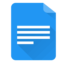 Click the large blue + icon for a blank template. Google Docs