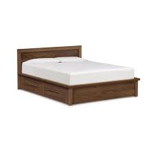 Includes headboard, footboard with storage, rails with storage and roll slats made of acacia wood, veneer and engineered wood Copeland Furniture Moduluxe Veneer Headboard Storage Platform Bed Perigold