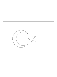 The turkish national anthem refers to it as al bayrak, meaning the red flag, or al sancak denoting the red banner. Flag Of Turkey Coloring Page 1001coloring Com