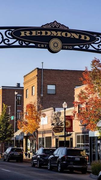 Exploring downtown Redmond 🍁, It’s the perfect place to slow down, stroll, and shop local. 🛍️, Locations pictured:, 📍 SCP Hotel, 📍 Two Gifty Girls, 📍 Every Bloom’n Thing, 📍 Arome, 📍 Tite Knot Craft ...