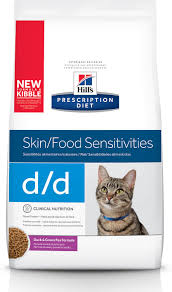 Cat food is food for consumption by cats. Hill S Prescription Diet D D Skin Food Sensitivities Duck Green Pea Formula Dry Cat Food 8 5 Lb Bag Chewy Com