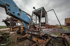 Broken Down And Rusting Excavator Excavator Abandoned Cars Abandoned