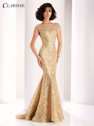 Clarisse Gold Lace Mermaid Evening Gown 4852 Mermaid Dress Lace Gold Evening Gowns Mermaid Dresses