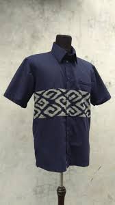 Model baju batik kombinasi anggun. Kemeja Tenun Kombinasi Kemeja Pria Kemeja Model Baju Pria