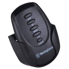 Two load outputs one for controlling the fan and another one for controlling the lights; Westinghouse Ceiling Fan And Light Remote Control Black Finish