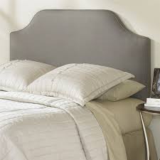 Go for a neutral fabric like beige linen or make a splash with white or black tufted leather. King Size Upholstered Headboard In Dolphin Grey Taupe Polyester
