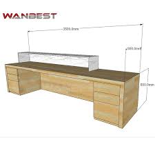 Wooden rectangular hotel reception table ₹ 20,000. Hotel White Marble Modern Reception Desk Size Straight