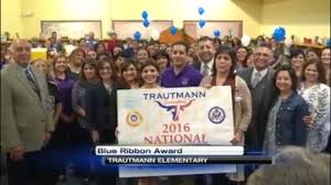 It enrolls 800 students in grades 1st through 12th. Trautmann Elementary Receives Blue Ribbon Award
