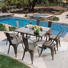 It was first identified in december 2019 in wuhan,. Vineego 9 Pieces Patio Dining Sets Outdoor Dining Table And Metal Dining Chairs Gun Walmart Com Walmart Com