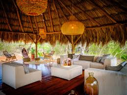 Luxury Lounge Set Under Palapa in Curacao - Outdoor Lifestyle