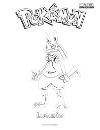 Click on the image to view the pdf. Pokemon Lucario Coloring Page Super Fun Coloring