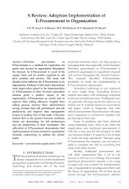 Contracts create the framework for each particular project or bid, and as a result, it is critical to use the correct contract for each project. Pdf A Review Adoption Implementation Of E Procurement In Organization
