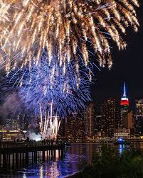 Red White Blue For Independence Day In 2020 Fireworks Ny City City View