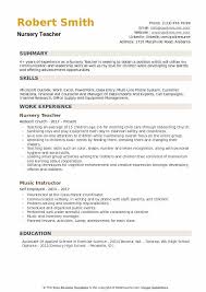 Jul 16, 2019 · sample 10: Nursery Teacher Resume Samples Qwikresume