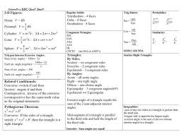 Math Worksheet Geometry Formulas Cheat Sheet Geometry Eoc