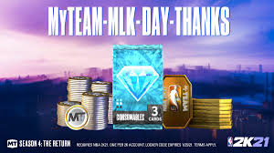 Последние твиты от nba 2k21 locker codes (@2k21lockercode). Nba 2k21 Myteam On Twitter Mlk Day Locker Code Use This Code For A Diamond Consumables Pack 25 Tokens Or 5 000 Mtp Available For One Week