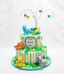 Dinosaur Themed Cake Buttercream With Fondant Details Www Facebook Com Cynthias Custom C Dinosaur Birthday Cakes Birthday Cake Kids Dinasour Birthday Cake