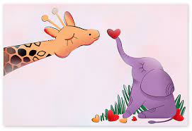 Awkward Styles Elephant And Giraffe Canvas Art Cute Kids Room Canvas Decor Ready To Hang Printed Illustration Elephant And Giraffe Baby Room Art Inspirational Animal Wall Art Giraffe Stretched Canvas Walmart Com