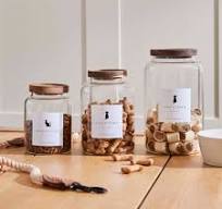 Personalized Pet Treat Jar: Airtight Glass Food Storage With Acacia Lid -  Etsy