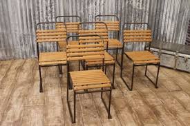 Vintage Industrial Wooden Slatted Stacking Chairs Large Quantity Available Ebay Chair Wooden Slats Metal Stacking Chair