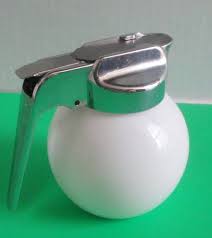 Vintage Milk Glass And Metal Stoha Syrup Dispenser By Cosasraras 13 50 Milk Glass Glass Milk