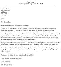 Even when a job listing does not specify that a cover letter is required, you should always submit one wi. Education Consultant Cover Letter Example Icover Org Uk