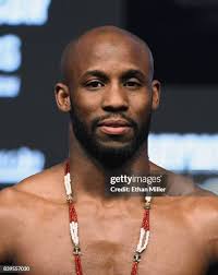 Boxer Sydney LeBlanc poses