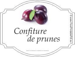 Etiquettes Pour Confiture De Prunes Gratuit Pdf Imprimable Confiture De Prunes Etiquette Confiture Etiquettes Confitures Gratuites